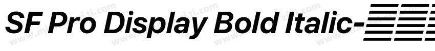SF Pro Display Bold Italic字体转换